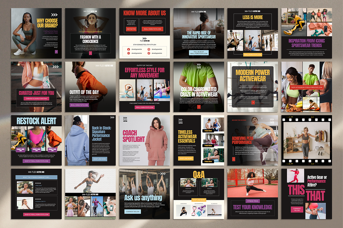 Fitness Instagram Posts, a Social Media Template by Creatif Foundry (Photo 4 of 8)
