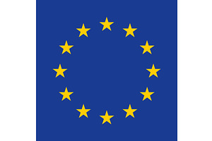 European Union Flag, Europe country, an Object Illustration by in8finity