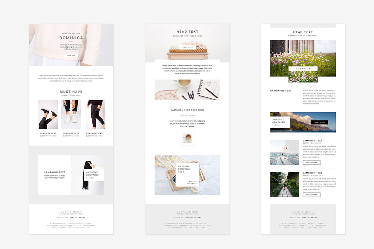 Multipurpose E-newsletter Pack, an Email Template by Swiss_cube (Photo 2 of 14)