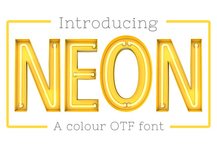 Neon - OTF colour font, a Handwritten Font by ink drop
