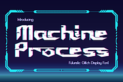 Machine Process - Glitch Font, a Sans Serif Font by 177Studio (Thumbnail 1 of 8)