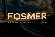 Fosmer - Modern Vintage Sans Serif, a Sans Serif Font by Zakazis (Thumbnail 2 of 12)