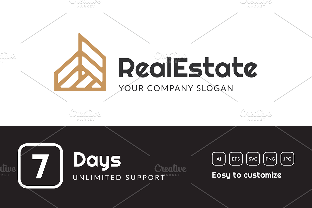 Real Estate Home Logo Template, a Branding & Logo Template by Pentaclay (Photo 4 of 4)