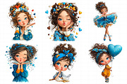 Valentine Cute Girl Clipart Bundle, an Illustration by Daily.Designs (Thumbnail 6 of 7)