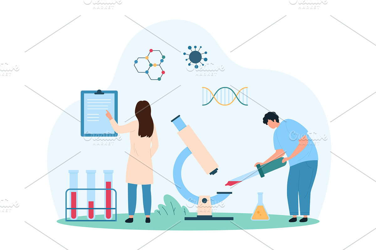 Medical blood test hospital, a Healthcare Illustration by Flashvector
