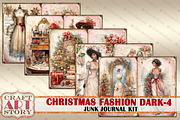 Vintage Christmas Fashion dark-4, a Person Illustration by CraftArtStory (Thumbnail 4 of 7)
