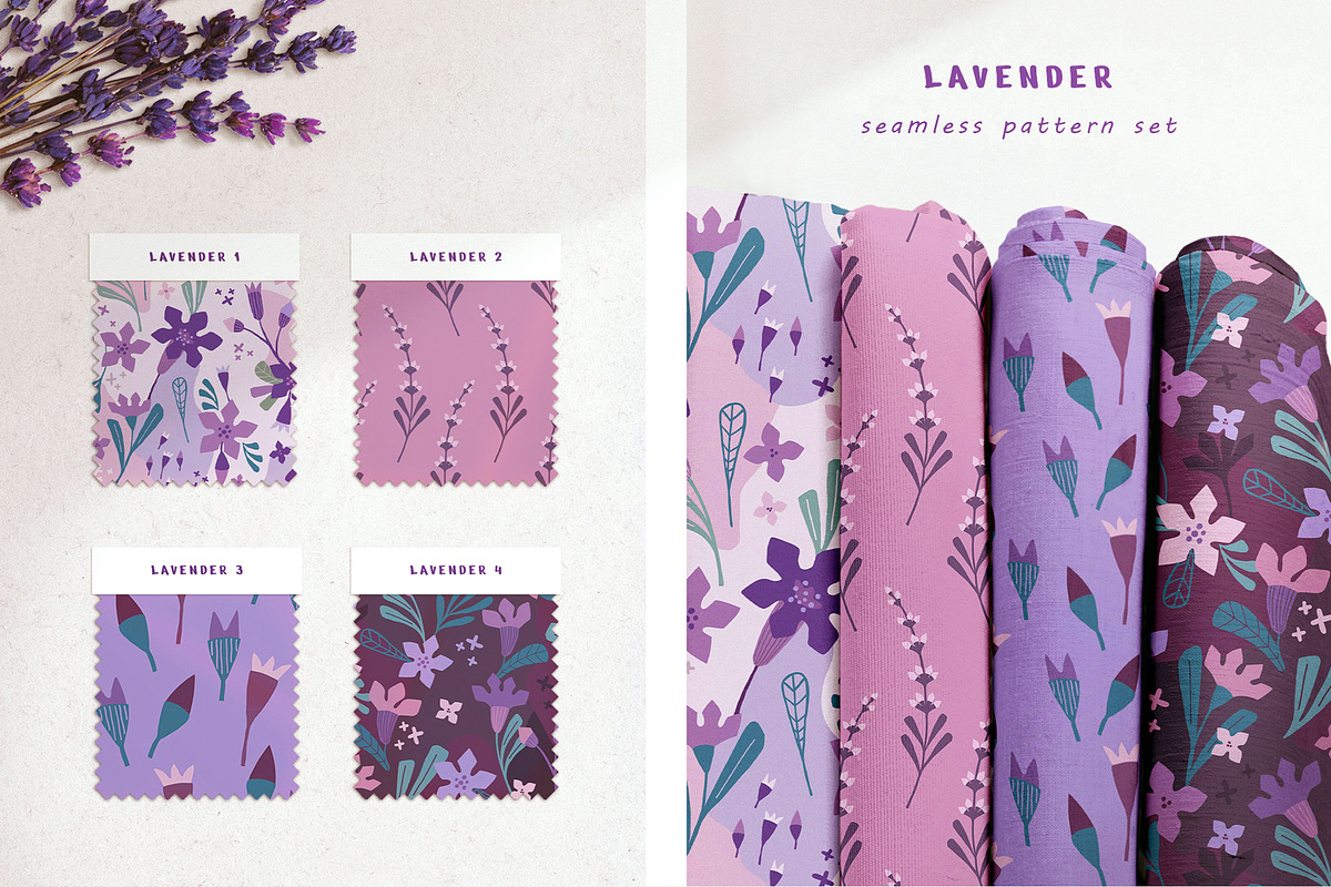 Flowering. Patterns and clipart., an Illustration by Lori Room (Photo 6 of 14)