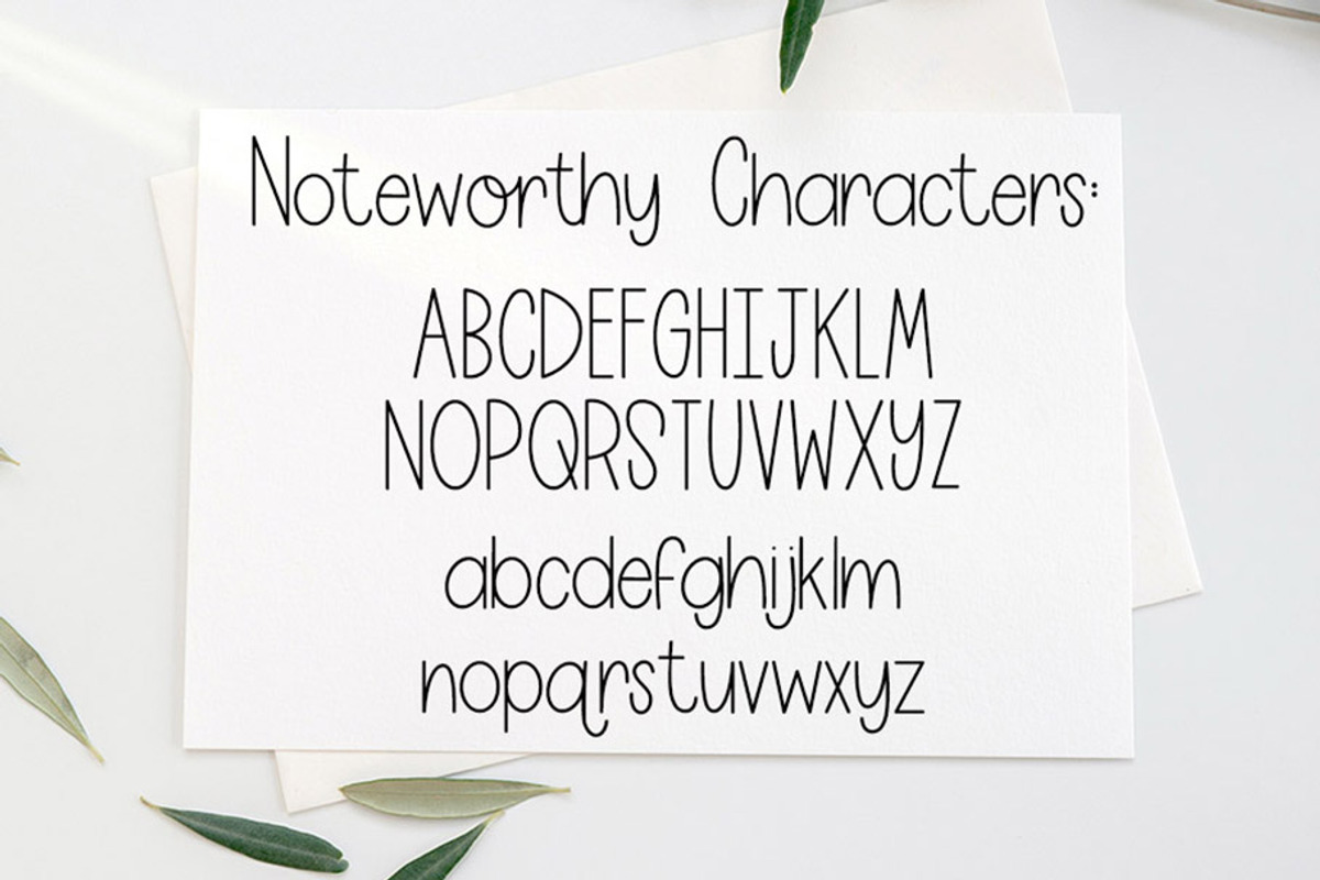 Noteworthy, Neat Sans Serif Font, a Sans Serif Font by Jordyn Alison Designs (Photo 6 of 10)
