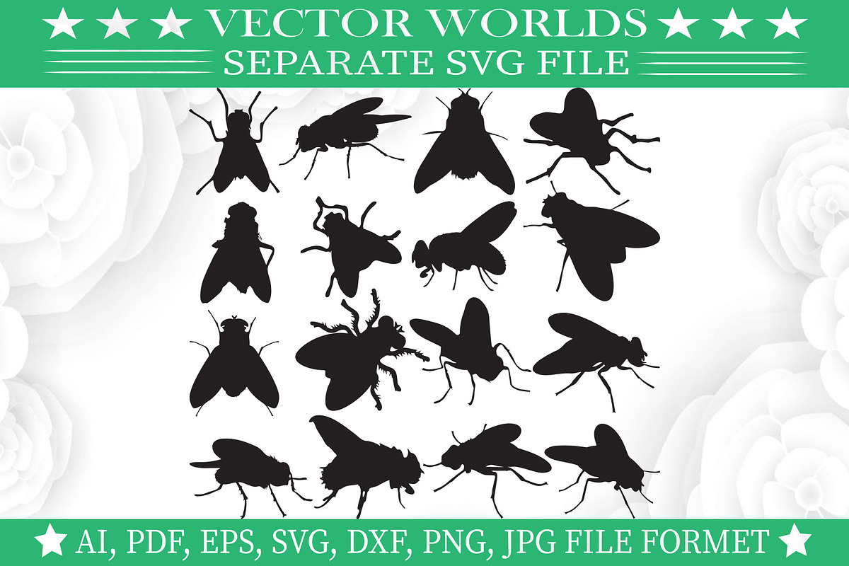 Flies Svg, Fly, Animal, Flying Svg, an Object Graphic by VectorWorlds (Photo 2 of 3)