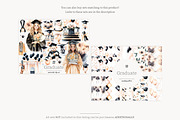 Graduation Clipart PNG, a Person Illustration by GlamArtZhanna (Thumbnail 2 of 8)