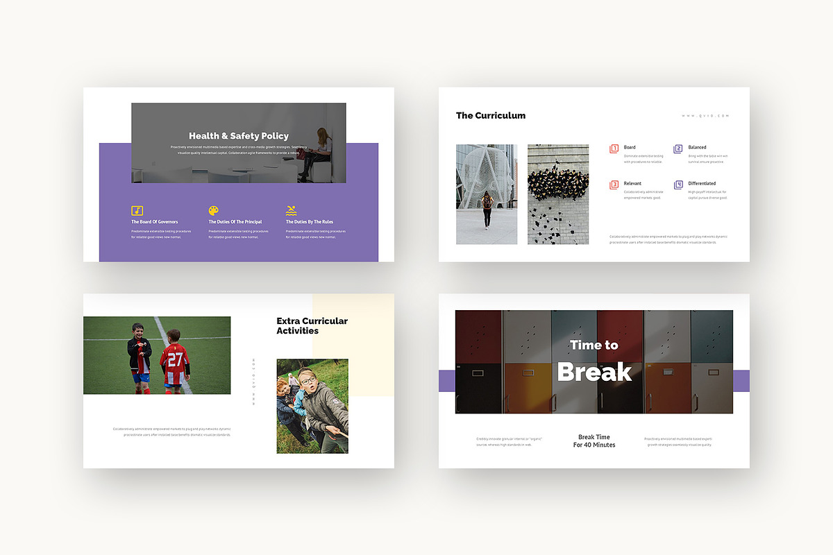Qvio : School Promo Google Slides, a Presentation Template by Punkl Camp (Photo 4 of 16)