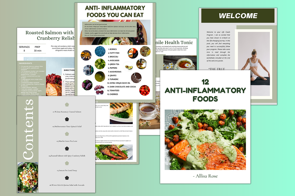 12 Anti-Inflammatory Foods, a Books & Magazine Mockup by Millennials Marketing (Photo 2 of 7)