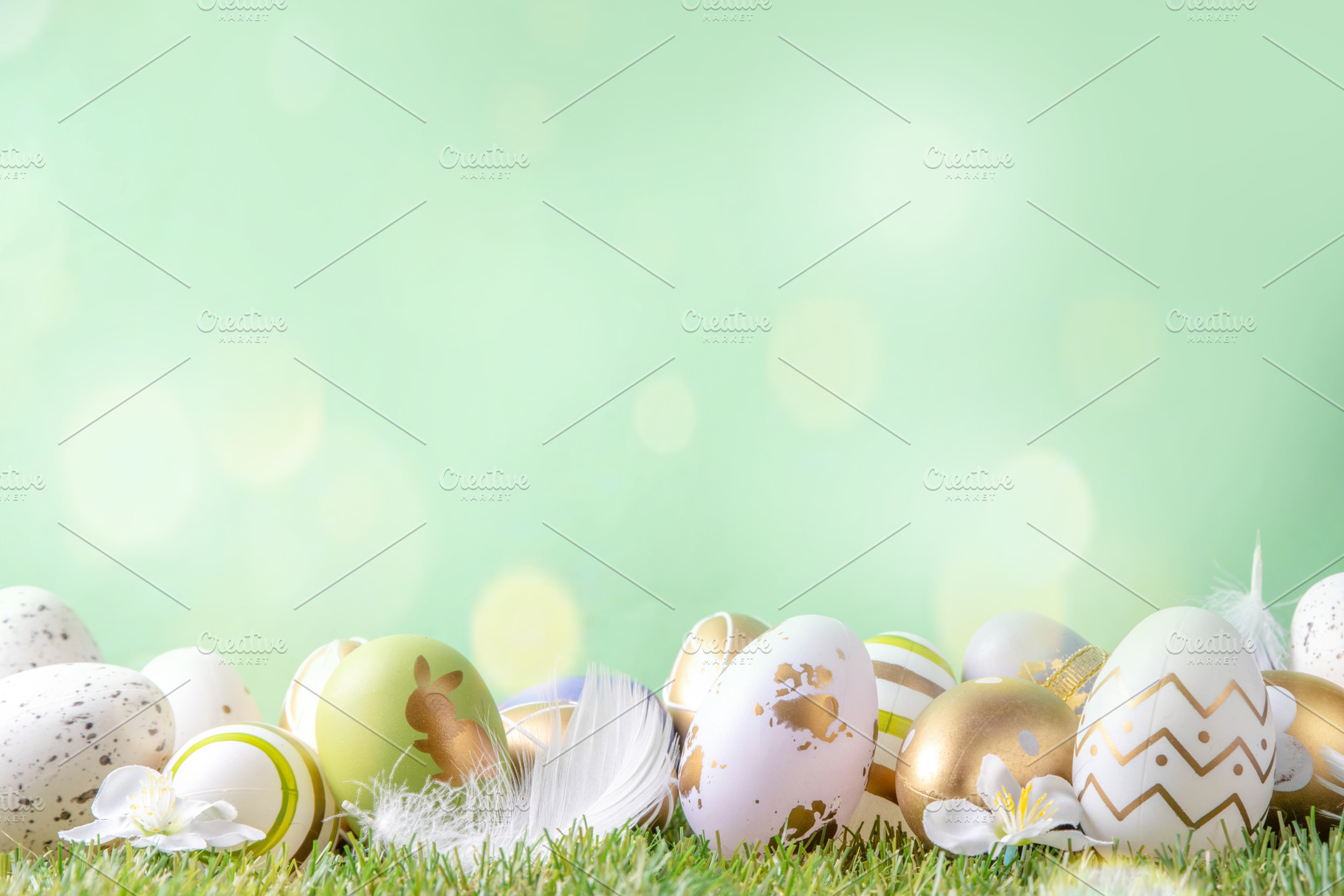 Easter egg grass background, a Holiday Photo by Rimma