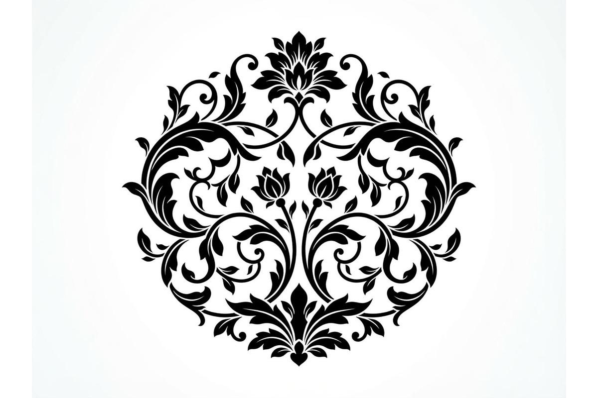 Elegant Symmetrical Floral Motifs, an Object Graphic by Creativeshirt (Photo 3 of 3)
