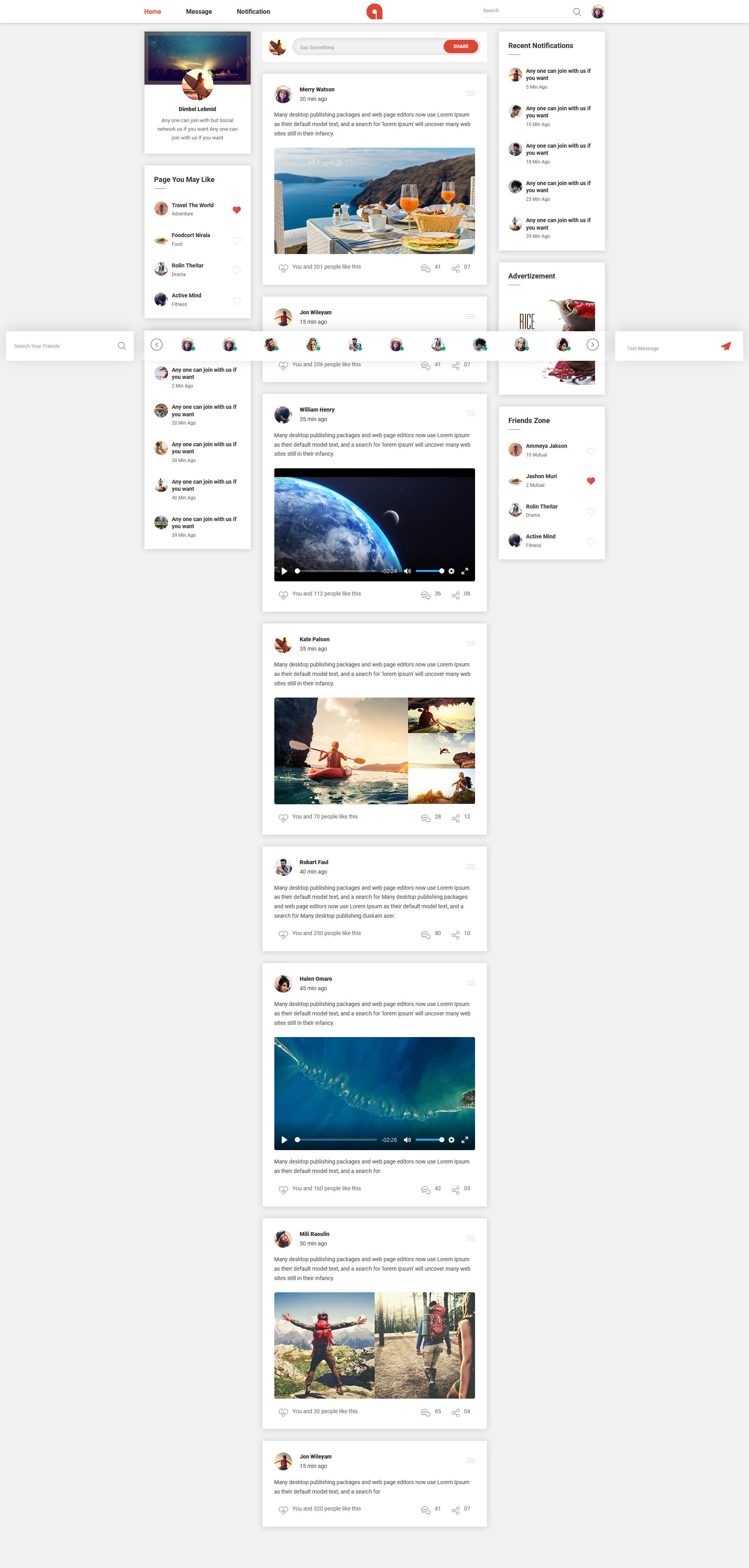Social Network HTML Template - Adda, a HTML Template by HasThemes ...