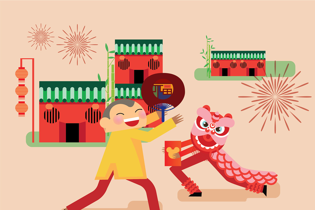 Chinese new year greetings/ Chinese, a Card Template by Nanano