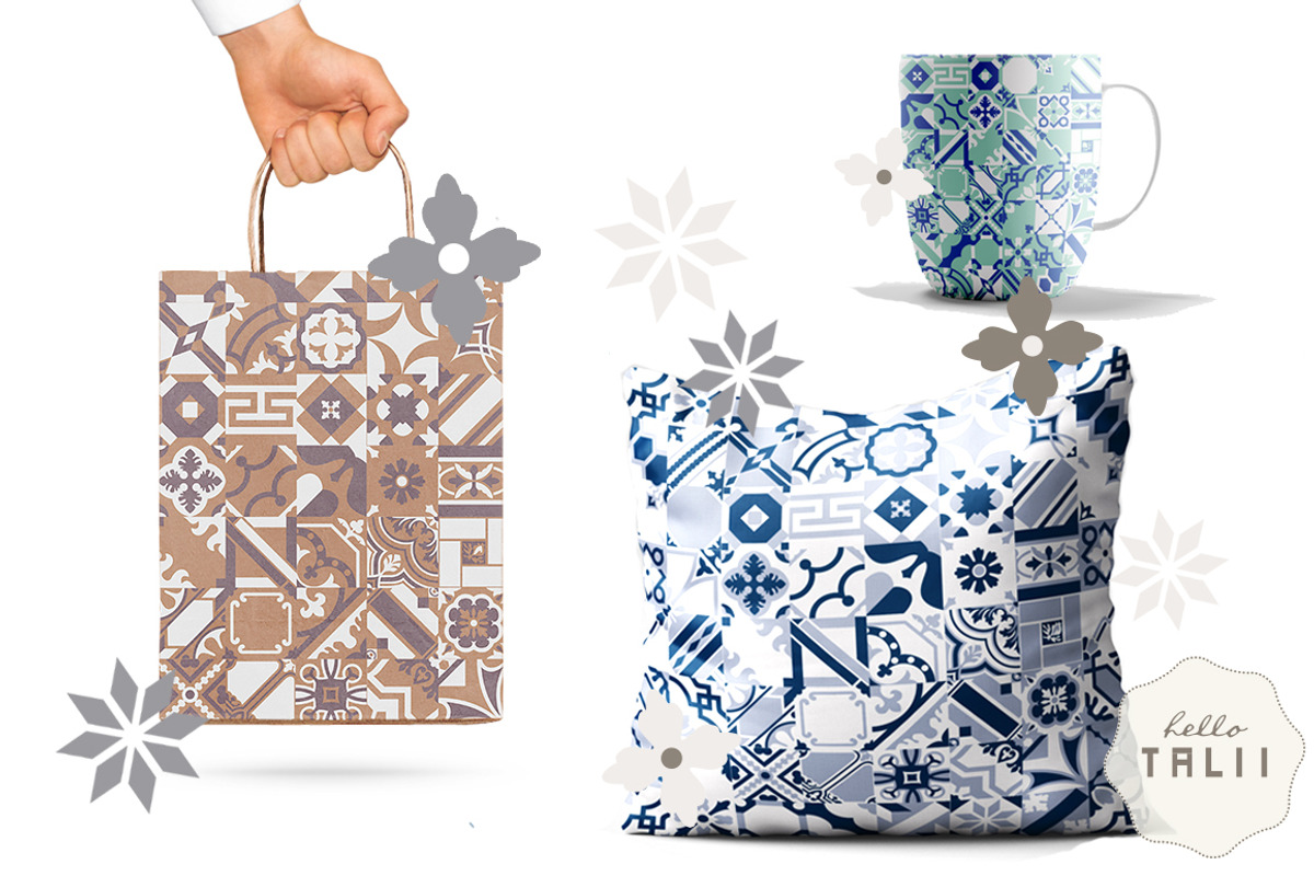 MIXED MOSAICS BACKGROUNDS, a Pattern Graphic by Hello Talii (Photo 4 of 8)