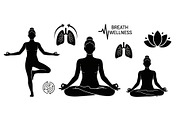 Yoga Meditation Silhouette Vector Bu, an Illustration by Artivon (Thumbnail 33 of 40)