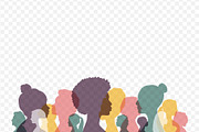 Women silhouettes. Women's Day cards, an Illustration by Stafeeva (Thumbnail 7 of 8)