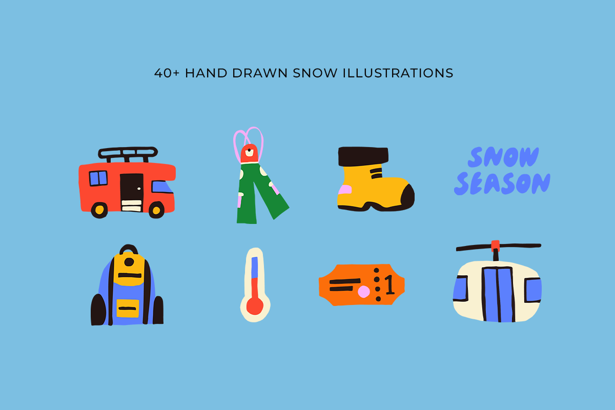 Snow Illustrations Bundle Pack, an Illustration by Lotus White-Sugito (Photo 2 of 4)