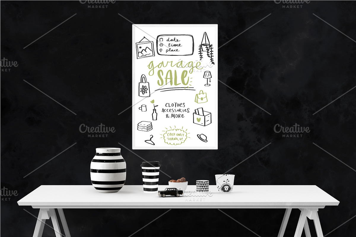 Boho Garage Sale Poster Bundle, a Decorative Illustration by Lyolya Profitrolya (Photo 3 of 3)