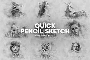 Quick pencil sketch photo effect