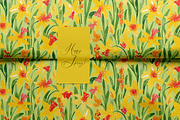 Daffodils seamless pattern, a Pattern Graphic by SirenaArt (Thumbnail 11 of 11)
