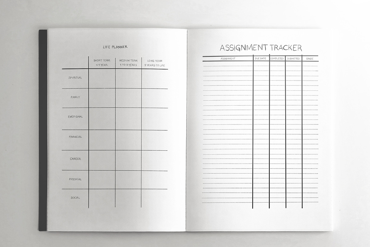 10 Hand Drawn Notebook Planners, a Graphic by Character (Photo 10 of 10)