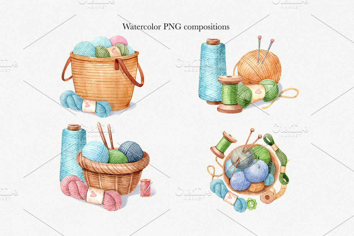 45 Knitting Clipart & Patterns, a Decorative Illustration by ZinchArt (Photo 3 of 10)