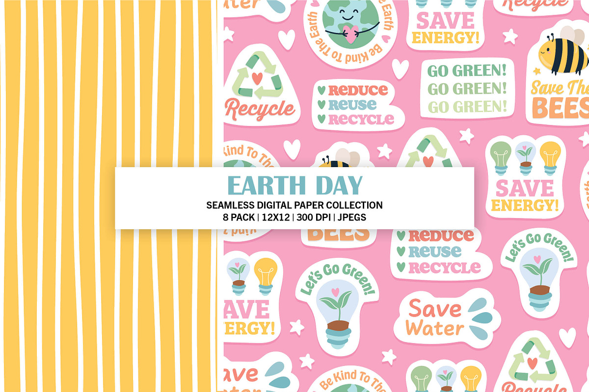 Earth Day Digital Seamless Patterns, a Pattern Graphic by Alanna Messina Design Co (Photo 4 of 8)