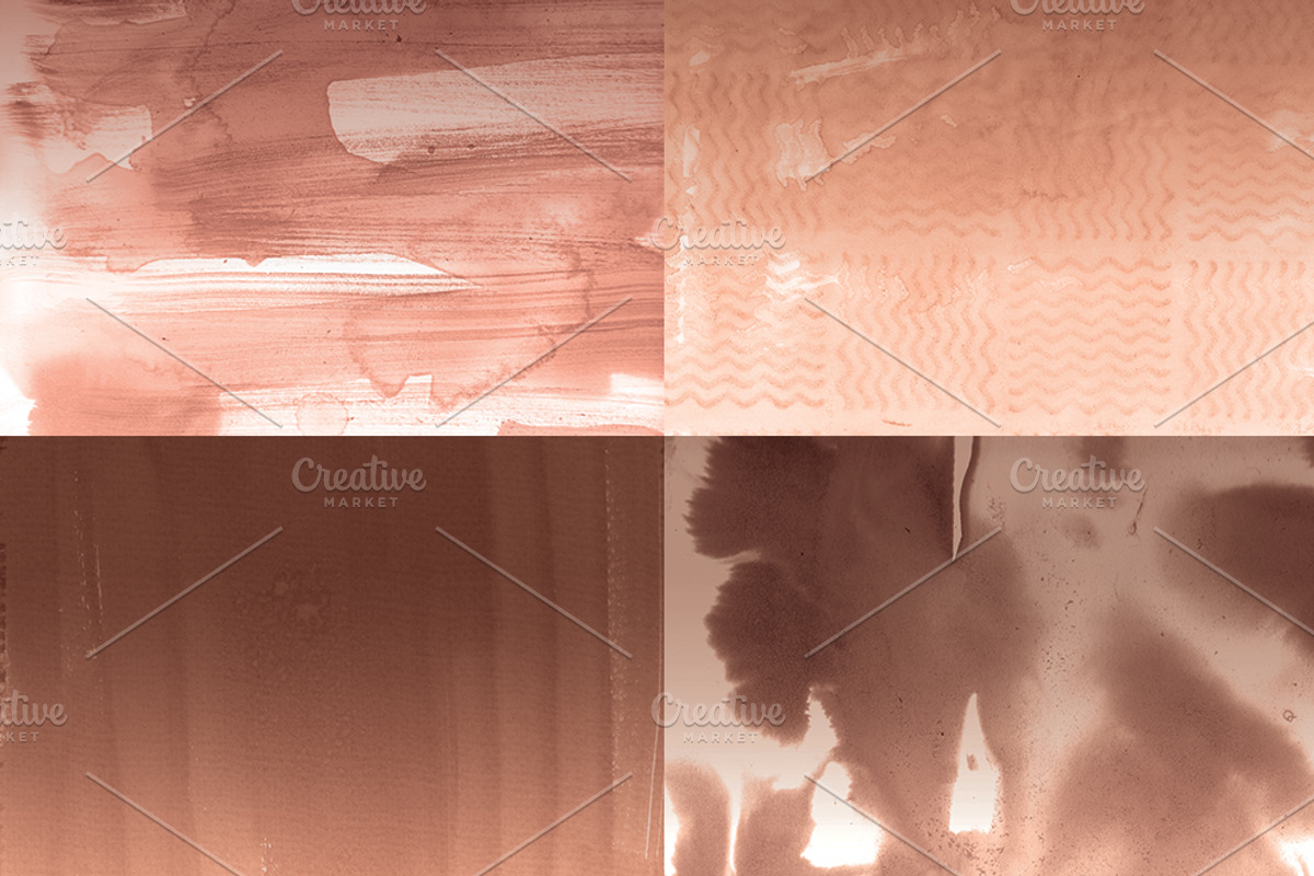 Rose Gold Ombre Watercolour Papers, a Pattern Graphic by Liz Plummer (Photo 3 of 5)