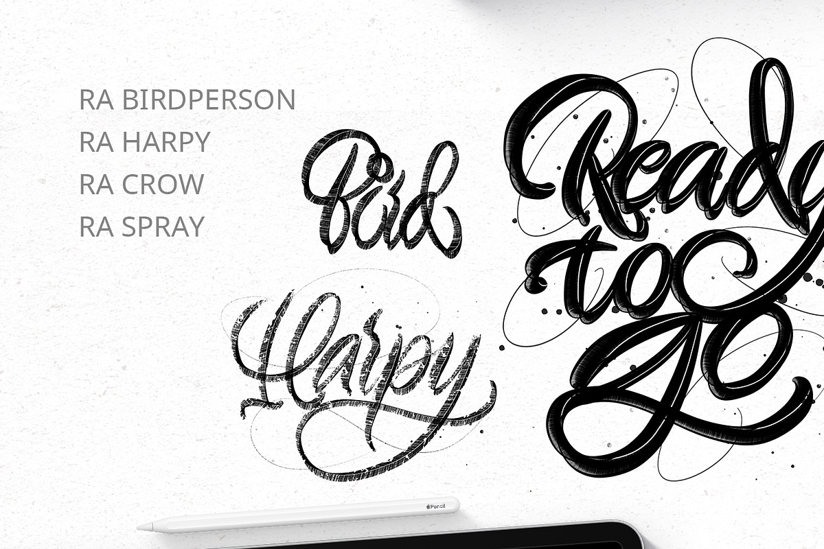 Fantasy Lettering Brushes. Procreate, a Brush Add-On by Diacritics (Photo 6 of 9)