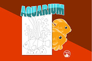 Aquarium Coloring Pages, an Education Illustration by Cozy Cat Design (Thumbnail 6 of 7)
