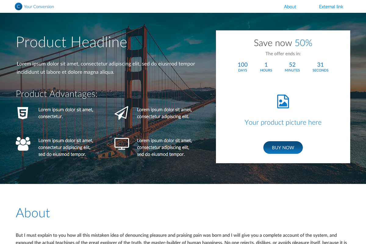 Your Conversion | Landing pages, a HTML Template by SD Themes (Photo 3 of 5)