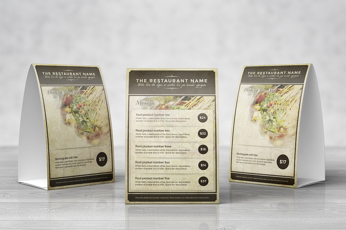 Elegant Food Rustic Menu 3, a Brochure Template by Luuqas Design (Photo 3 of 8)