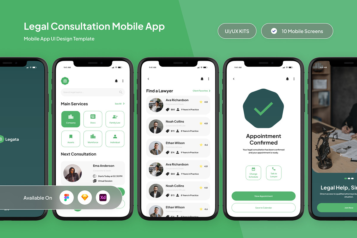 Legata Legal Consultation Mobile App, an App Template by trabaskriya (Photo 1 of 5)