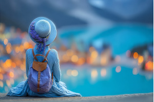 A young female traveler takes, a Nature Photo by ZinetroN