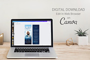 Blue Sky Funeral Bookmark Template, a Card Template by Godserv Designs (Thumbnail 10 of 10)