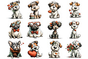 Whimsical Puppy Love Valentine, an Illustration by DreamArtGraphic (Thumbnail 4 of 4)