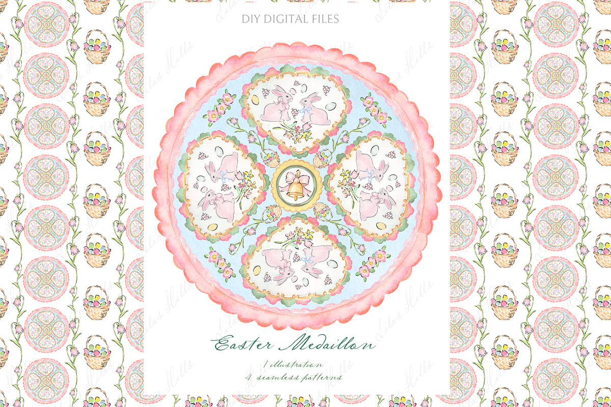 Easter Pink Medallion, a Graphic by LABFcreations (Photo 1 of 4)
