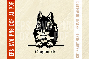 Chipmunk - Wild Animals Cut SVG