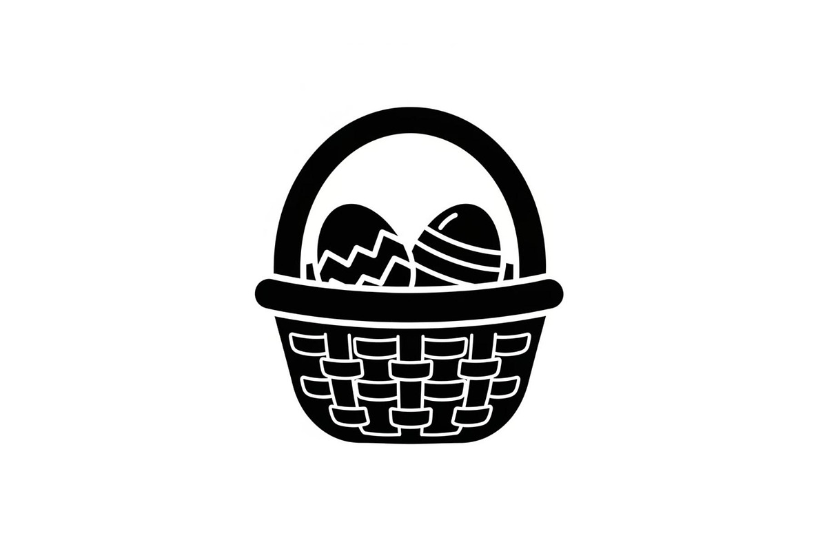 Easter Basket Vector Silhouette Bund, an Illustration by Designs_River (Photo 25 of 51)
