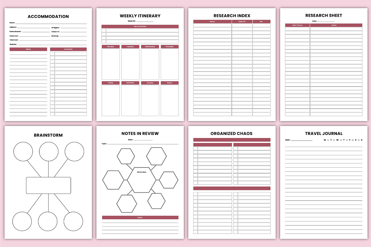 2026 Travel Journey Canva Kdp, a Stationery Template by Mustafiz (Photo 7 of 8)