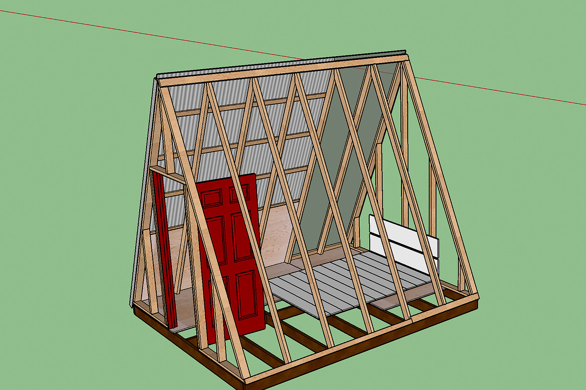 Micro A-Frame Cabin Plans, a Graphic by elevatedspaces (Photo 4 of 12)