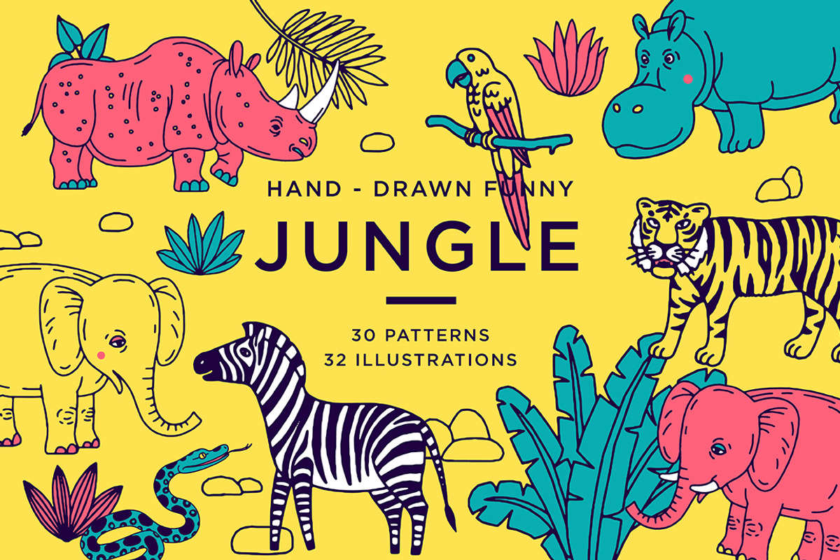 FUNNY JUNGLE 2, an Animal Illustration by Tanya Akhmett (Photo 1 of 10)