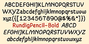 RundigPencil, a Handwritten Font by Ingrimayne Type (Thumbnail 6 of 7)