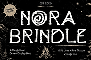 Nora Brindle Distressed Display Font, a Handwritten Font by mesuka (Thumbnail 1 of 7)