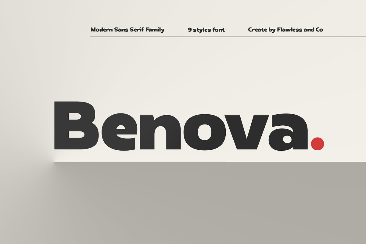 Benova - Family Sans Serif Font, a Sans Serif Font by Flawless And Co (Photo 1 of 10)