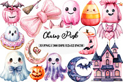 Charm Pink Halloween Clipart, an Illustration by Daily.Designs (Thumbnail 1 of 5)