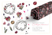 Whimsical Gothic Valentine Clipart, a Seasonal Illustration by KaramfilaS (Thumbnail 4 of 8)